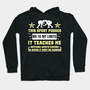 It Must Be Earned Wrestling Short Sleeve Hoodie